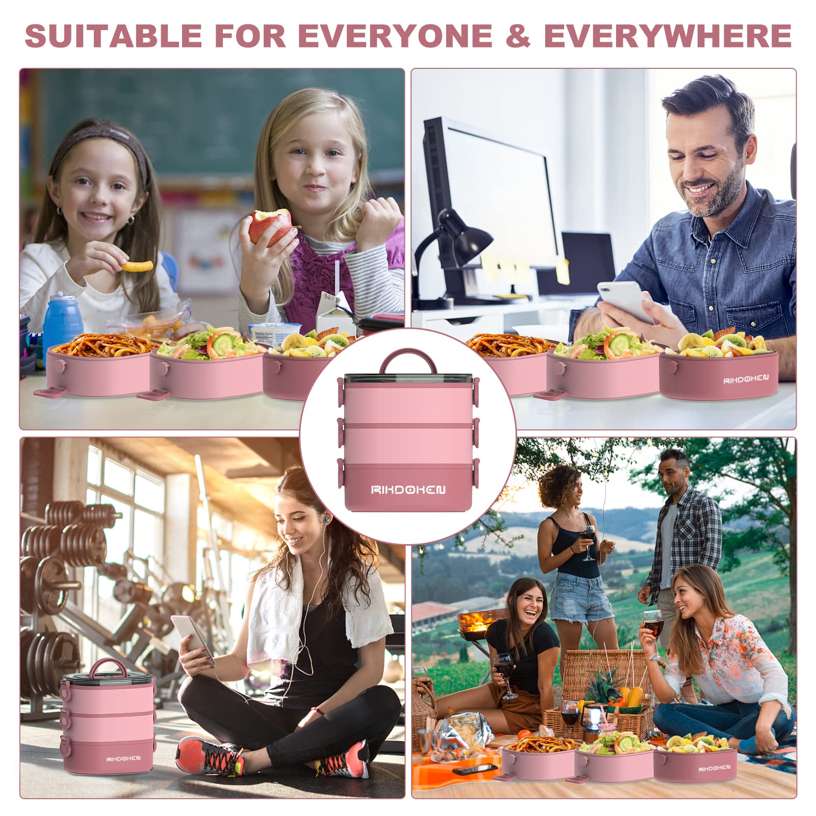 RIKDOKEN lunchbox includes utensils and sauce boxes for ready to use meals