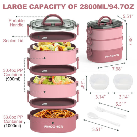 RIKDOKEN lunchbox demonstrates leakproof lid seals to prevent spills during transport