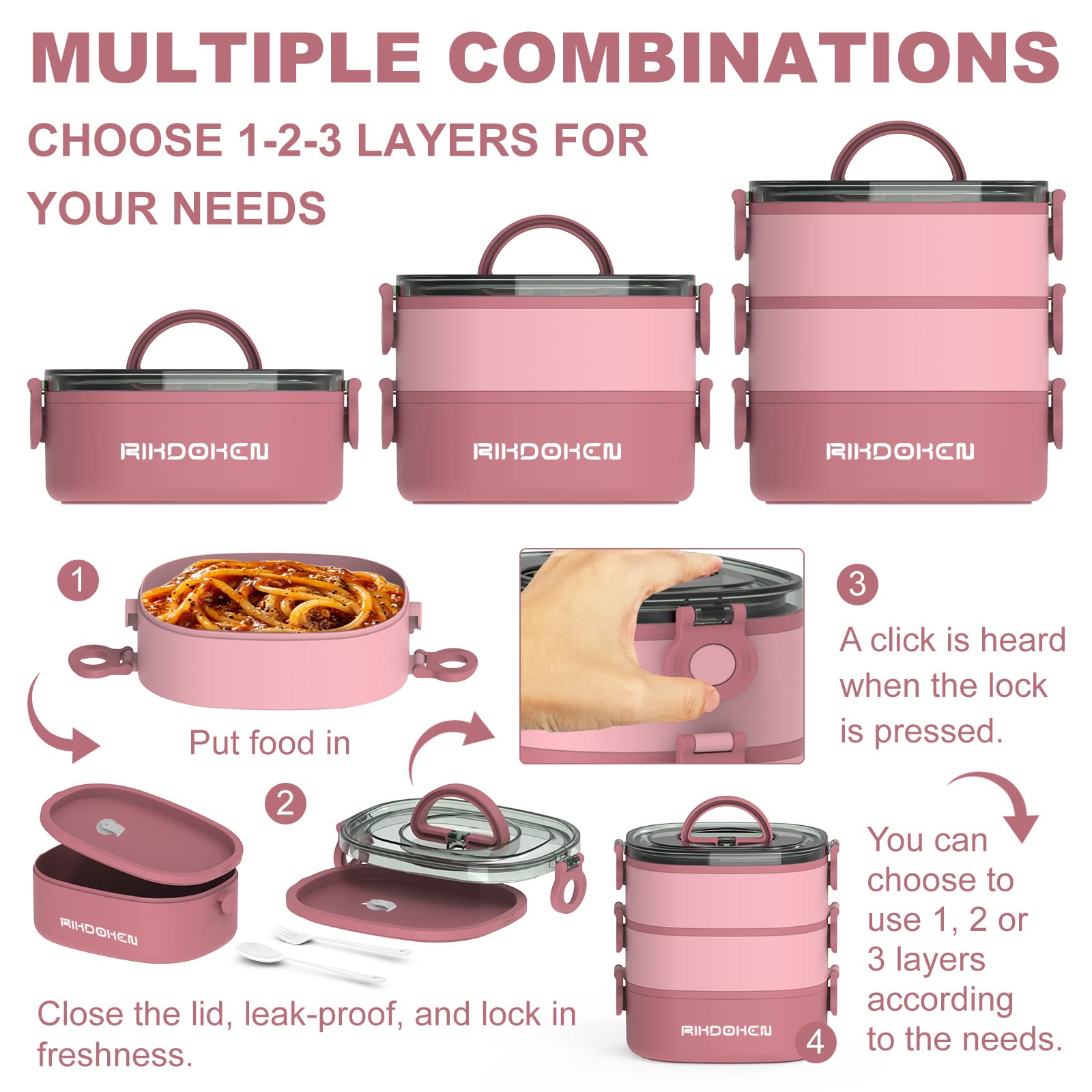 RIKDOKEN lunchbox is microwave-safe for quick reheats of meals