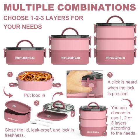 RIKDOKEN lunchbox is microwave-safe for quick reheats of meals