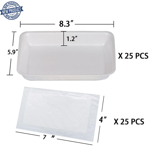 RIKICACA absorbent pad on tray absorbs juices for neater presentation.