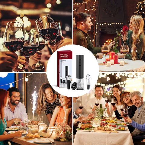 Rikuy gift-packaging showcases a stylish 4-in-1 wine tool set.