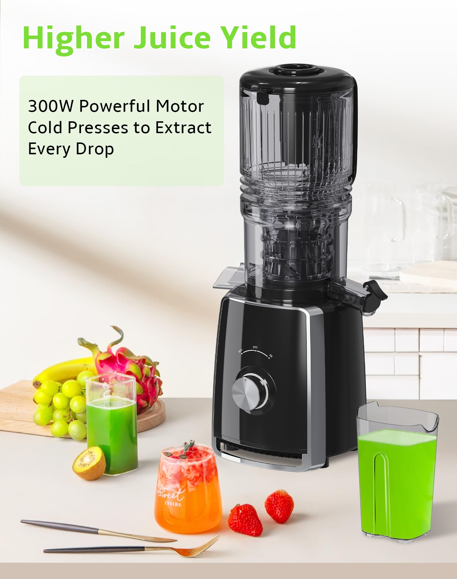 Rilara 7-stage bladeless spiral preserves nutrients during slow extraction.