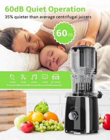 Rilara quiet motor ensures a calm kitchen experience during juicing.