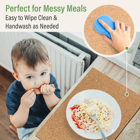 RIMONA'S placemats are easy to clean with a damp cloth