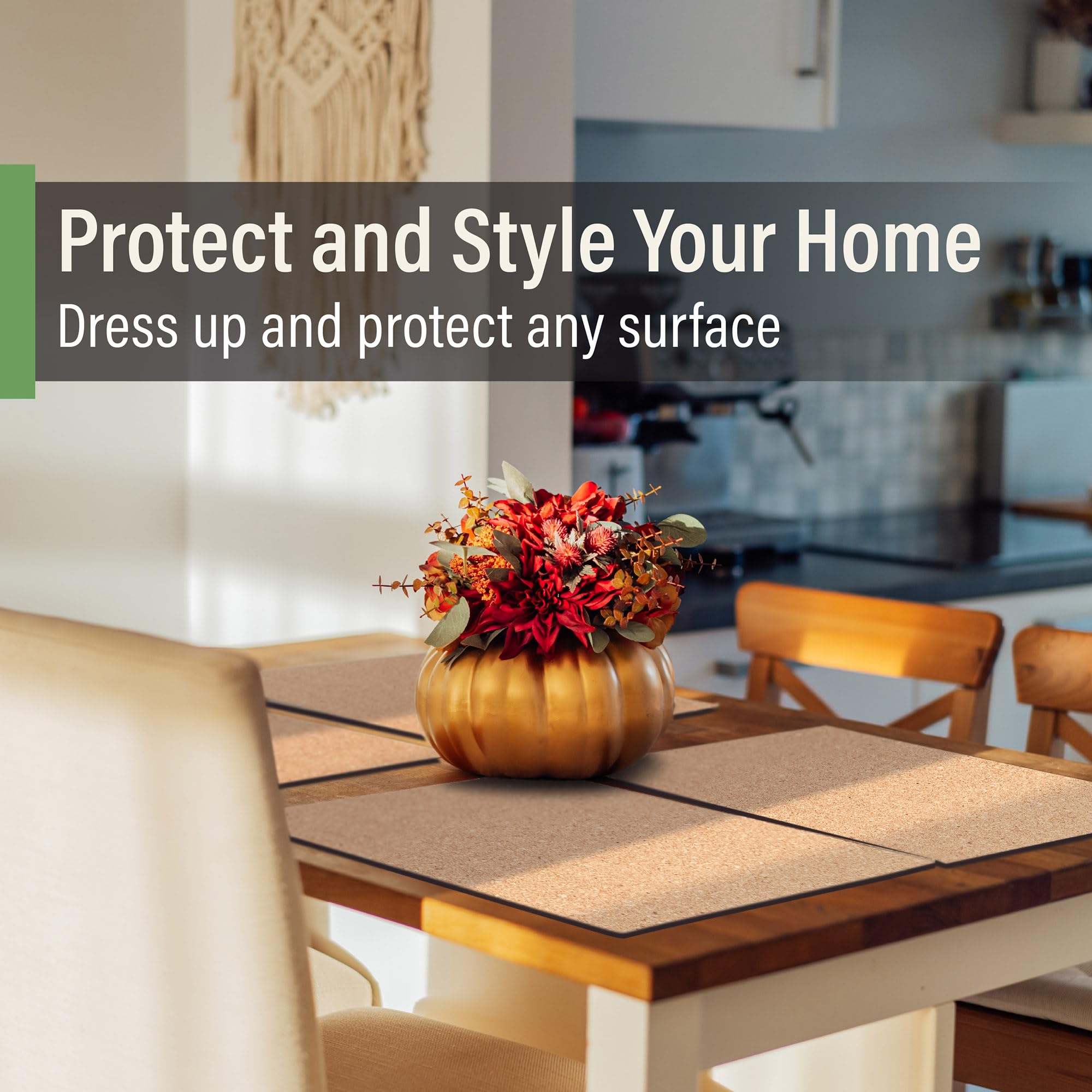 RIMONA'S cork placemats are durable with high-density natural cork