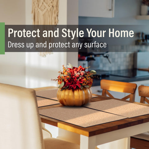 RIMONA'S cork placemats are durable with high-density natural cork