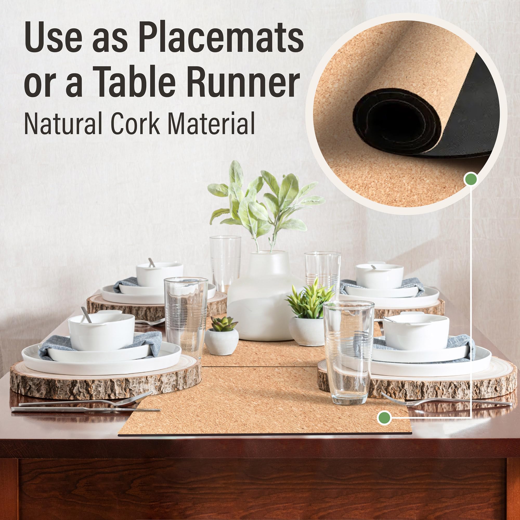 RIMONA'S placemats feature non-slip bottoms for steady dishes