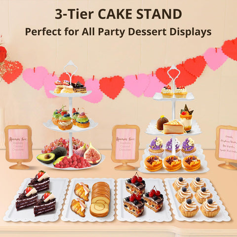Rindoujin rectangular serving trays 4-pack organize snacks neatly