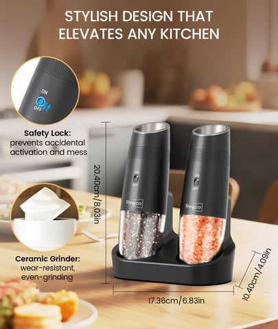 Ringco gravity grinders with top dispensing area for clean use