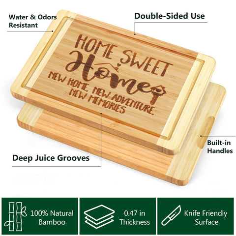 Ringshine groove-edge cutting board with juice groove for tidy meal prep.