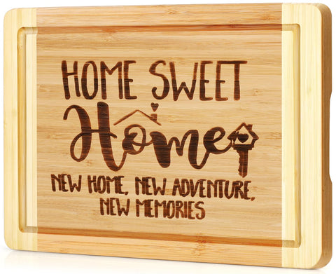 Ringshine Home Sweet Home engraved cutting board, gift-ready with decorative appeal.