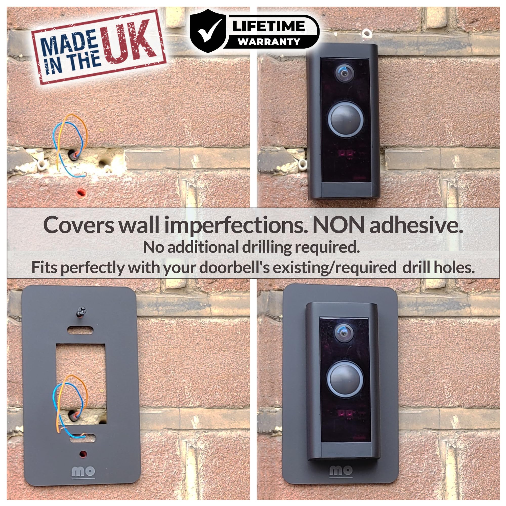 RingWired wall plate covers holes and scratches for a neater look.