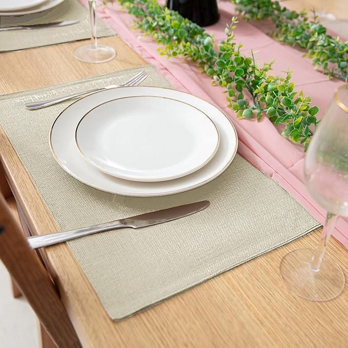 Rinpon double-layer placemats with two usable sides for versatility