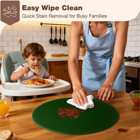 Rinpon heat-resistant placemats withstand hot dishes up to 220°F.