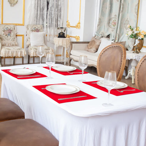 Rinpon holiday-dining setup placemats add festive color for Halloween to Christmas meals.