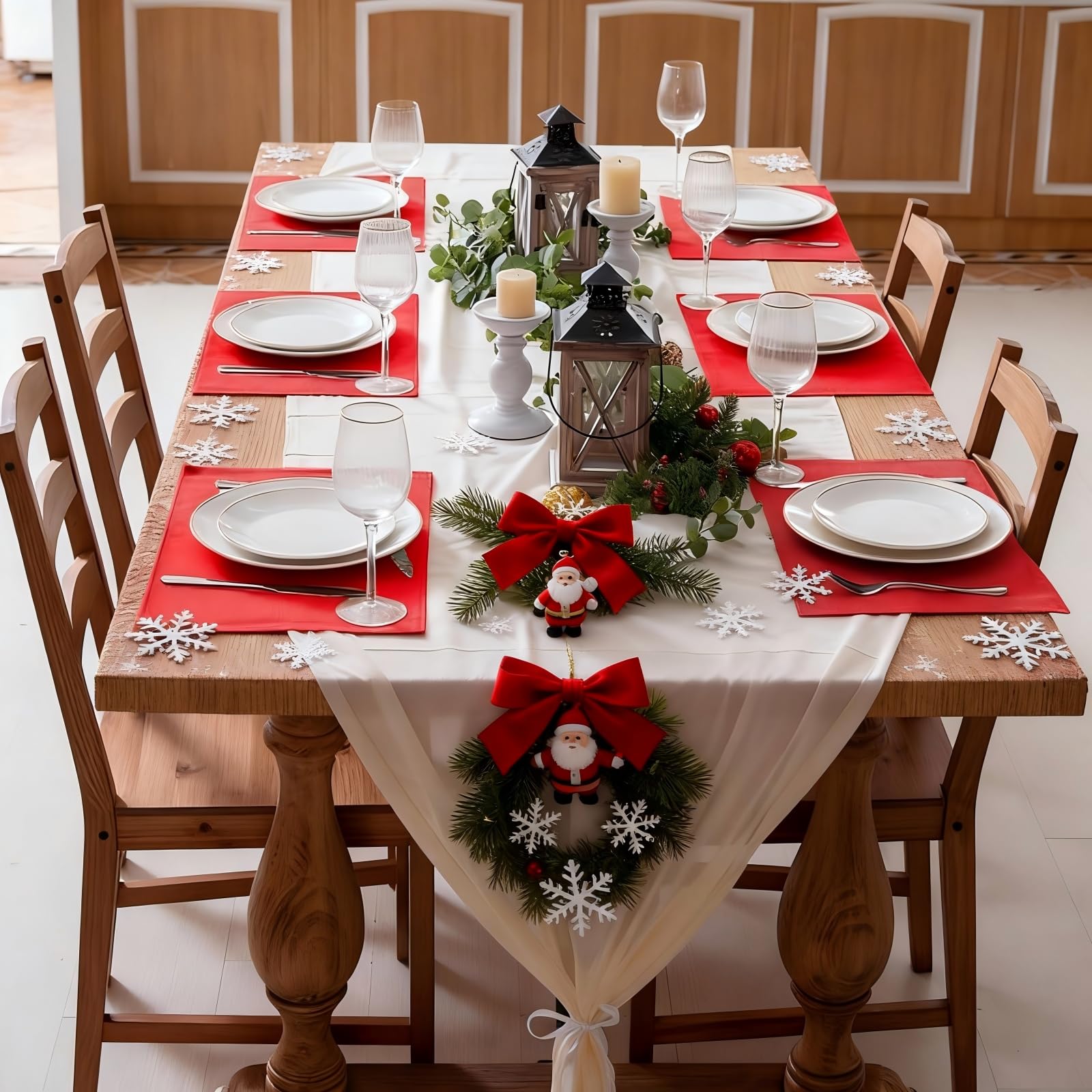 Rinpon machine-washable placemats simplify cleanup after festive dinners and everyday meals.