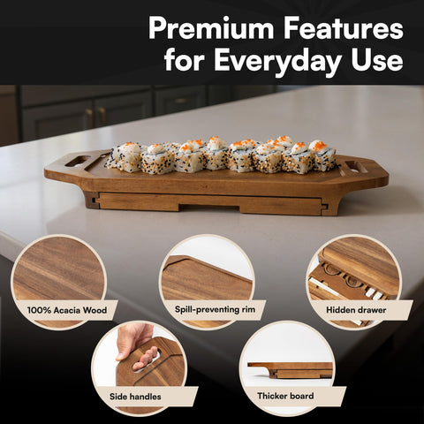 RIQMU sushi tray dual-purpose board for sushi or cheese entertaining