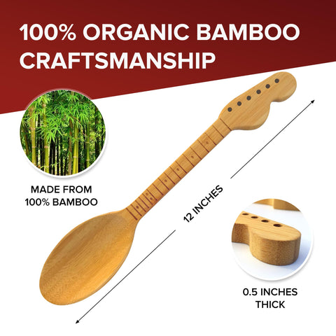 Rise8 Studios non-scratch bamboo spoon safe for non-stick and other cookware.