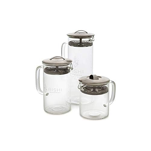 Rishi Tea Simple Brew Teapot borosilicate-durability ensures heat tolerance.