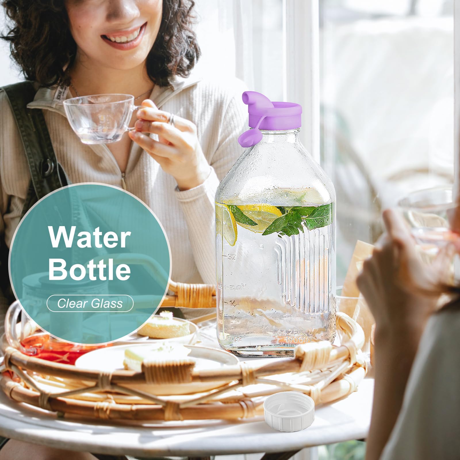 Ritayedet 64 oz bottle dimensions for compact fridge storage