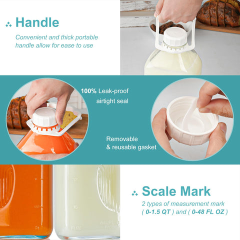 Ritayedet glass pitcher with easy-grip handles for secure pouring