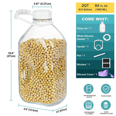 Ritayedet two-scale glass carafe shows precise measurements.