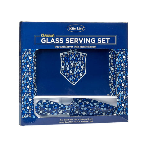 Rite Lite mosaic-design tray detail enhances festive tablescapes.