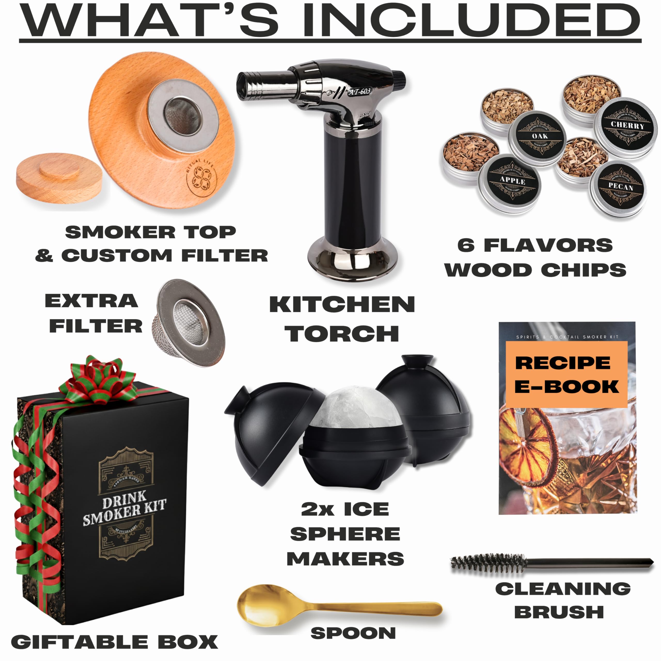 Ritual Life wood chips flavors set offers versatile smoke profiles for drinks and foods.
