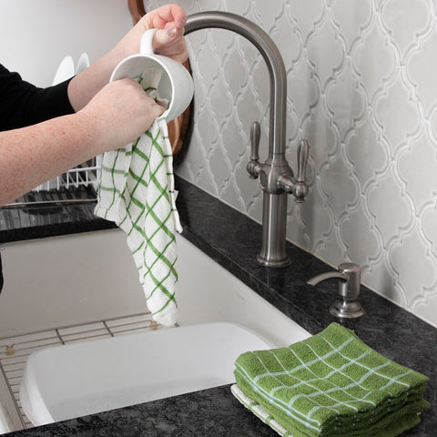 Ritz machine-washable dish cloths ready for laundry cycles