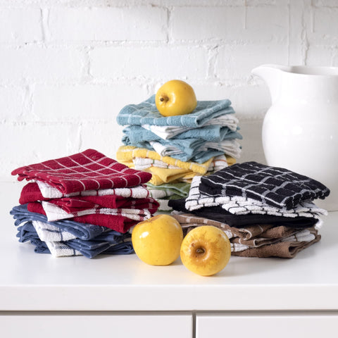 Durable terry weave dries surfaces efficiently after cooking.