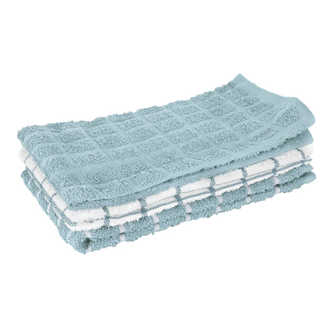 Ritz Premium terry check towels front view showing absorbent, soft kitchen essential.
