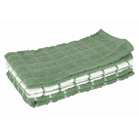 Ritz premium cotton terry check towels absorbent for daily kitchen tasks.