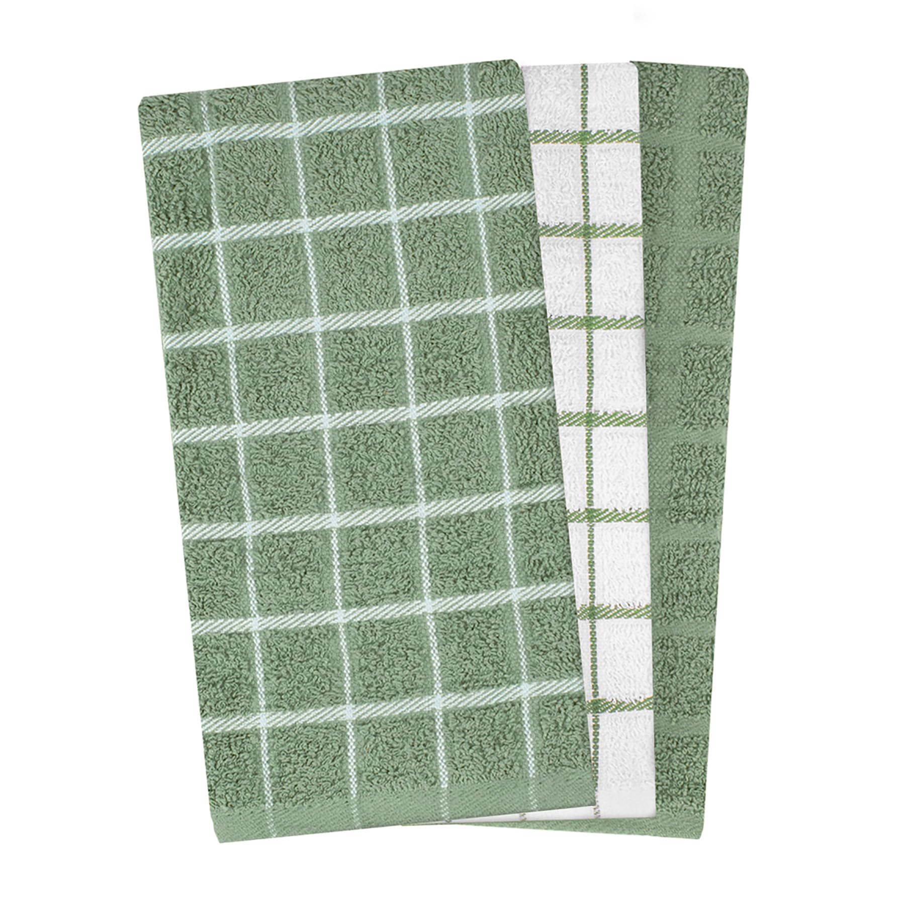 Ritz premium cotton terry check towels 15x25 soft durable for drying dishes.