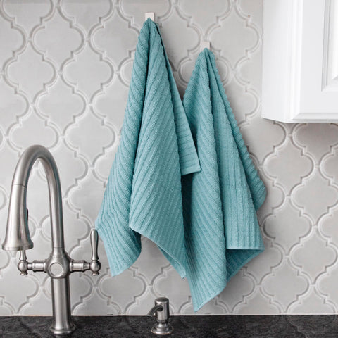 Ritz Royale towel pair enhances coordinated look with Royale textiles collection.