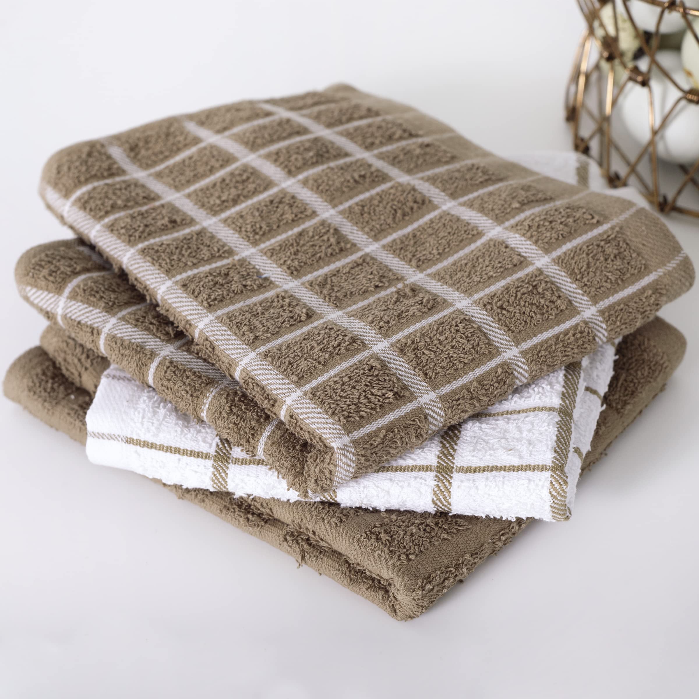 Ritz Terry Check towel terry-loop closeup shows durability