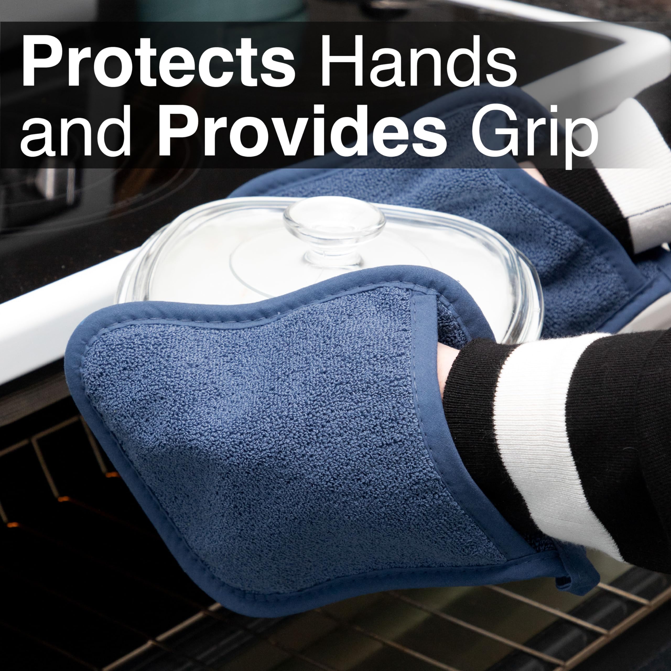 Machine washable design simplifies cleanup after cooking sessions.
