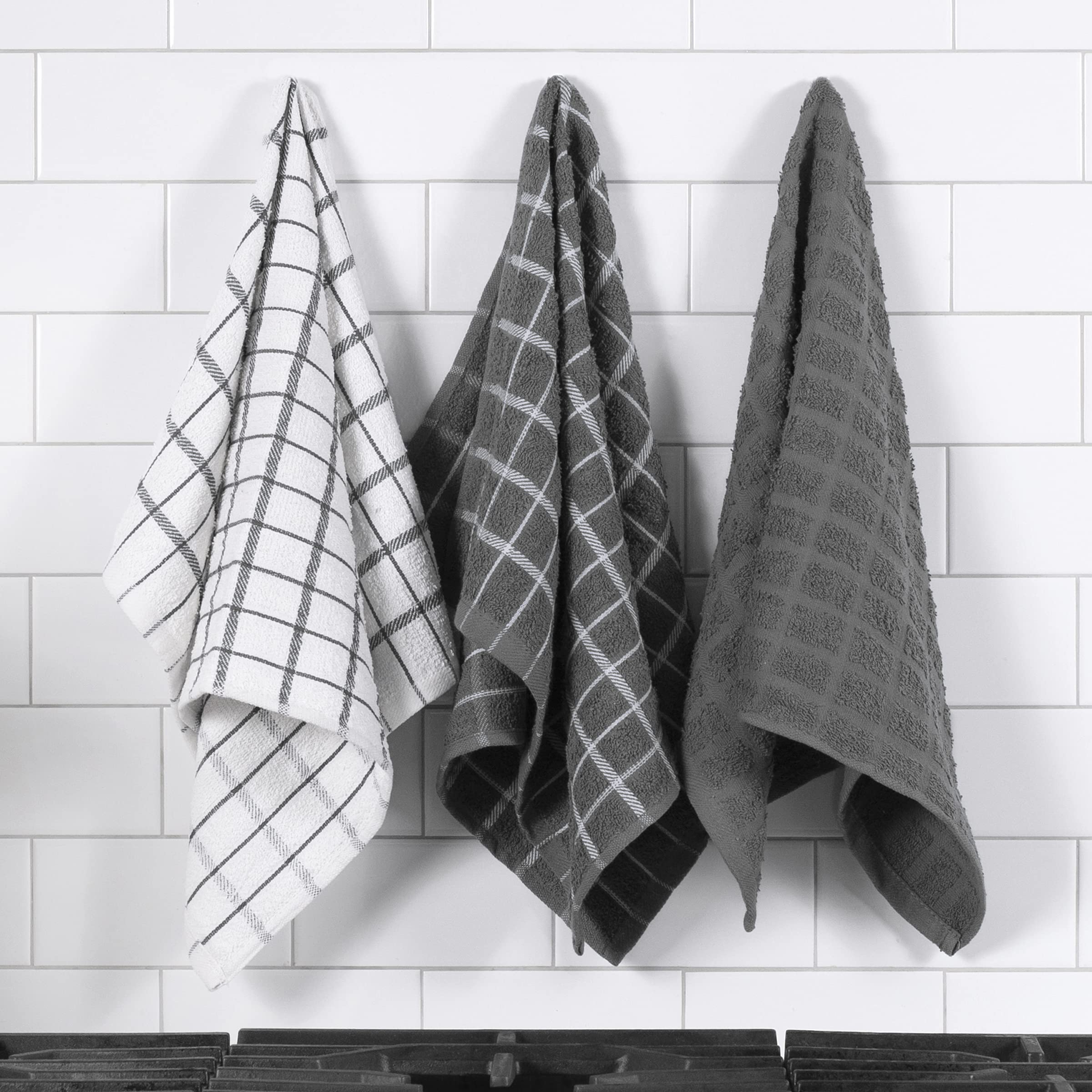 Ritz towels drying dishes and wiping surfaces with ease.