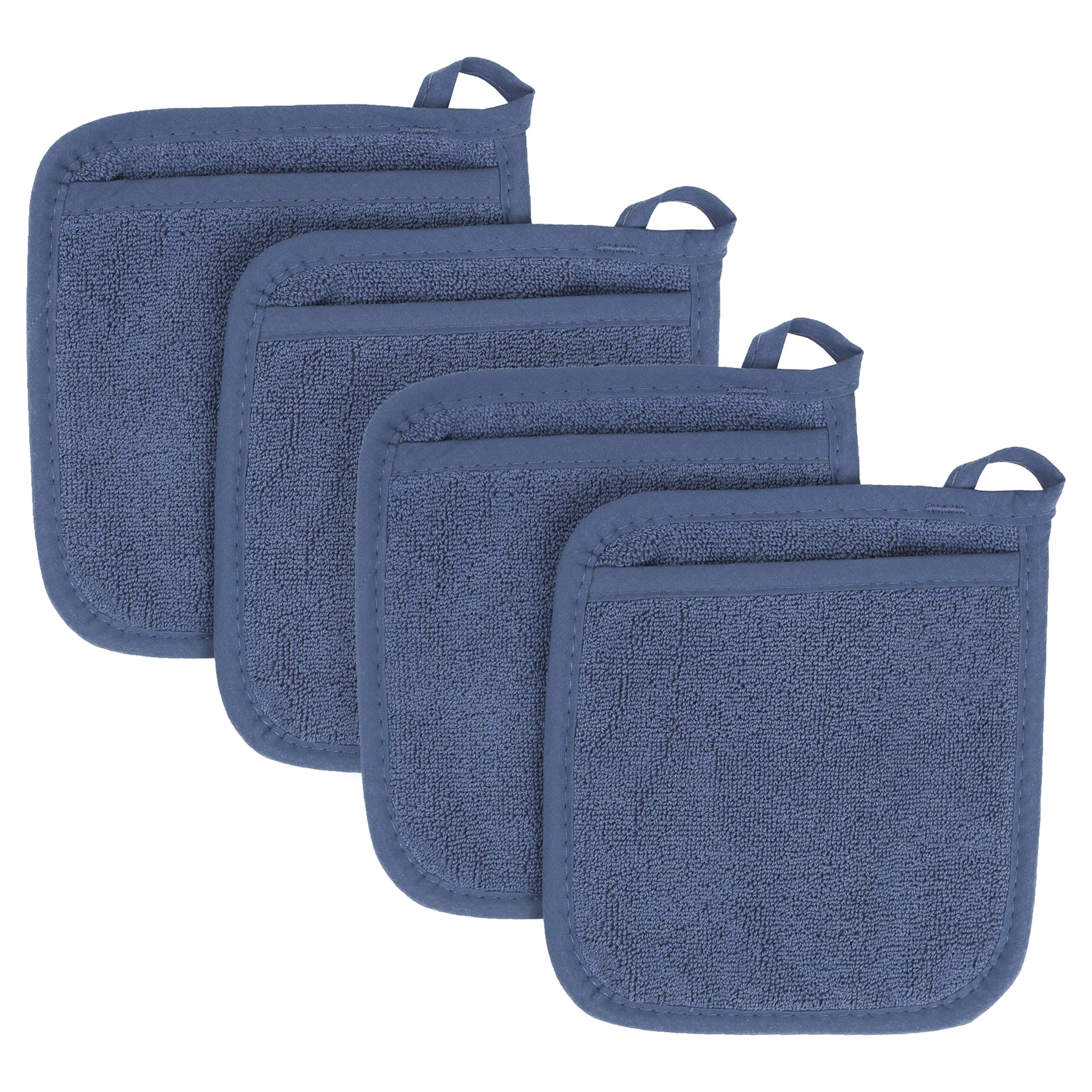 RITZ terry pocket mitt in federal blue provides reliable heat protection during cooking.