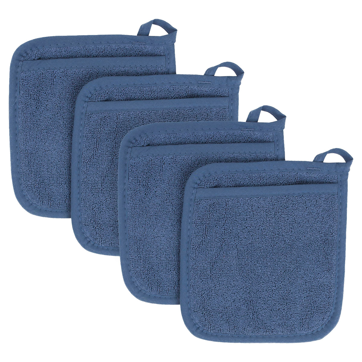 RITZ terry pocket mitt in federal blue provides reliable heat protection during cooking.