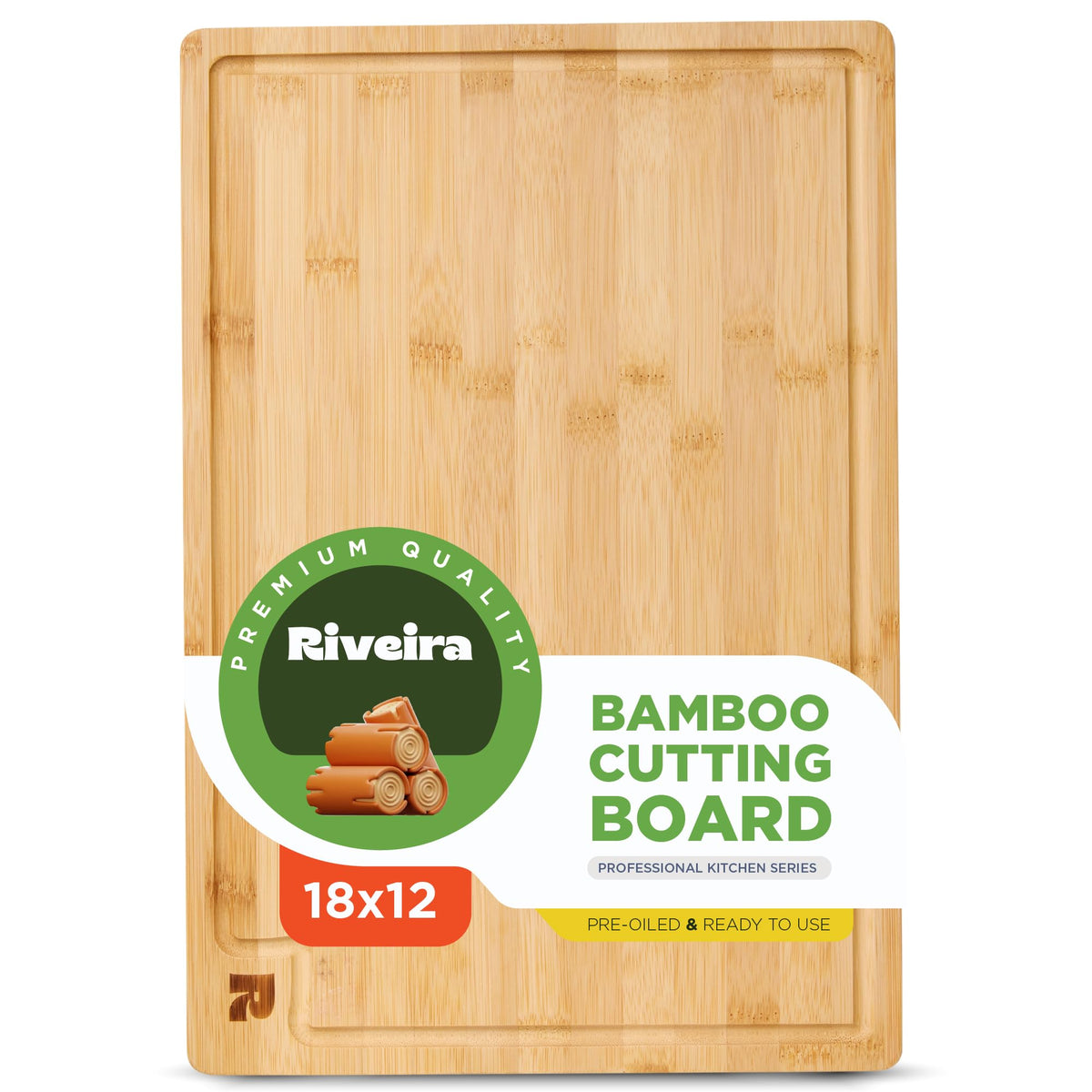 Riveira Bamboo Grandeur cutting board top view for daily prep