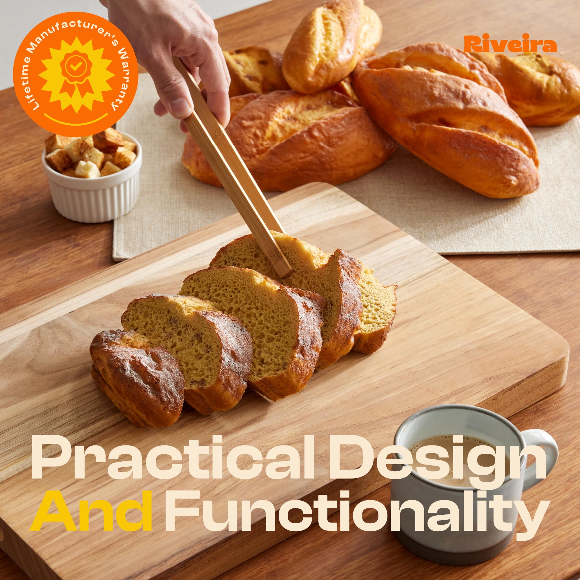 Riveira bamboo spoon rest with holder to keep counters clean.