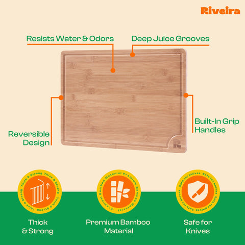 Riveira eco-friendly cutting board shown for daily chopping.