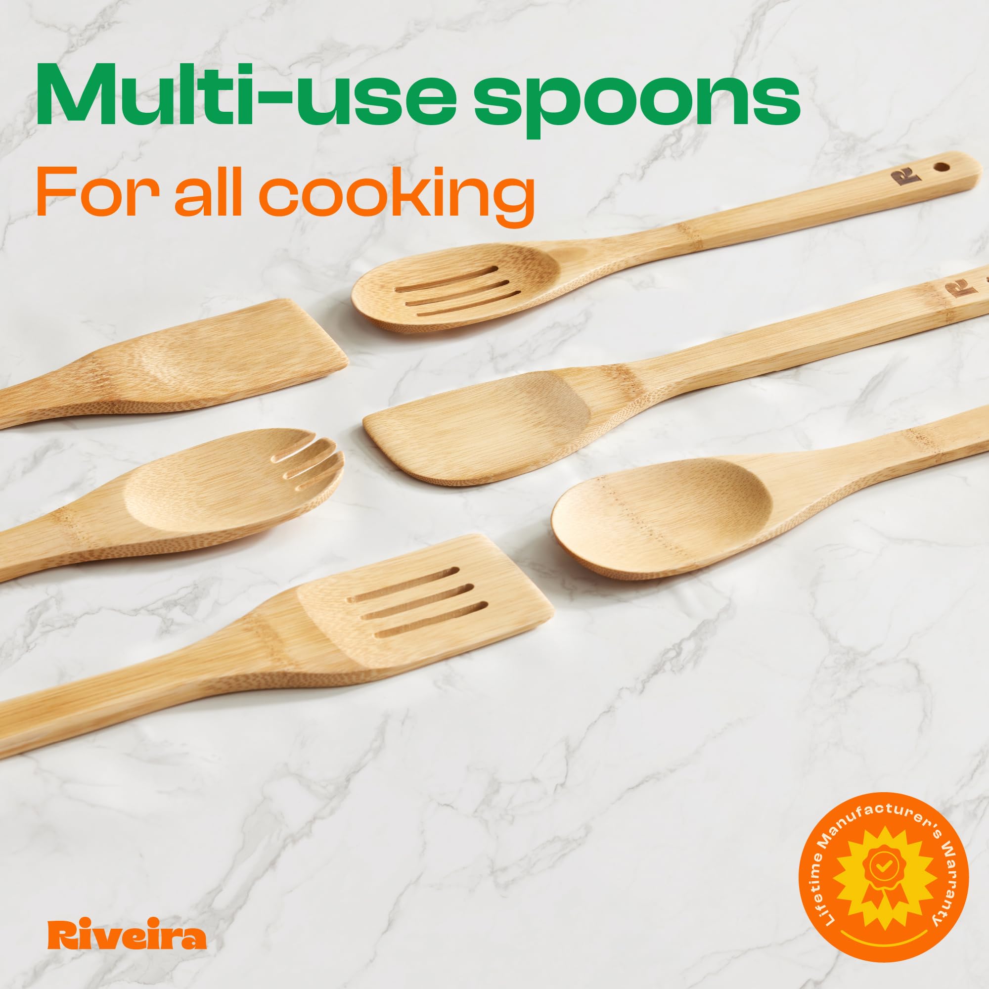 Riveira durable bamboo kitchen tools showing long-lasting performance.