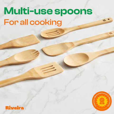 Riveira durable bamboo kitchen tools showing long-lasting performance.