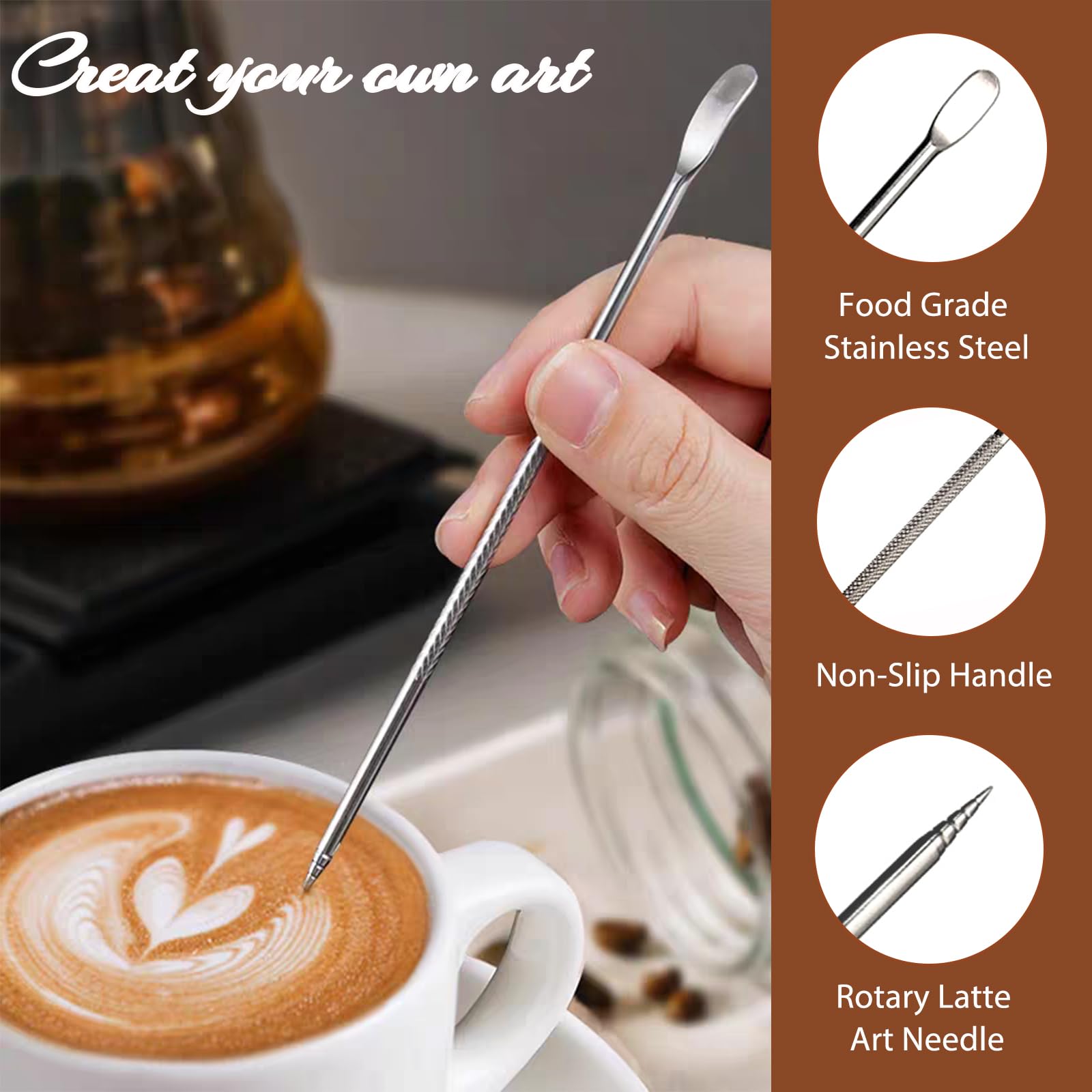 RIVKAWA decorative stencils set to decorate espressos and lattes