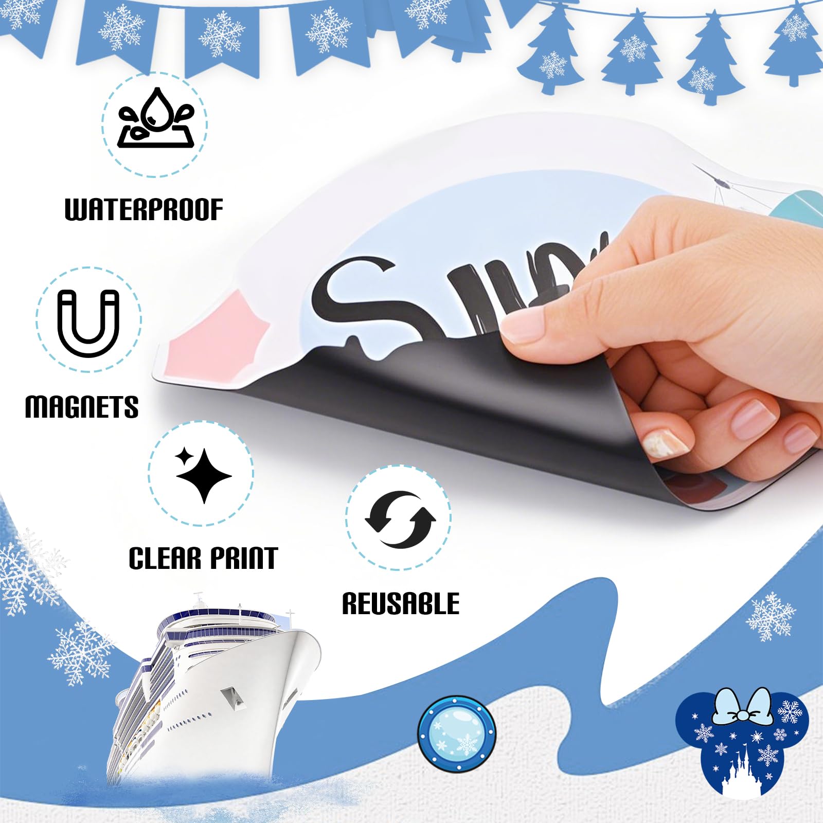 RiVolTa reusable magnetic sticker sticks securely and is easy to relocate.