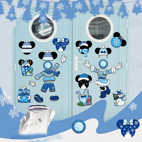 RiVolTa snowflake magnet detail highlights crisp blue accents for seasonal decor.