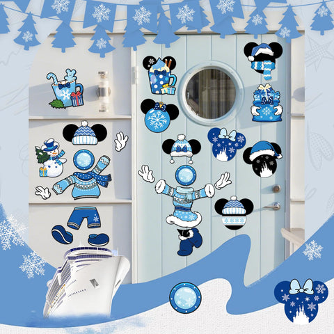 RiVolTa snowman magnet detail enhances cabin ambiance with cheerful imagery.
