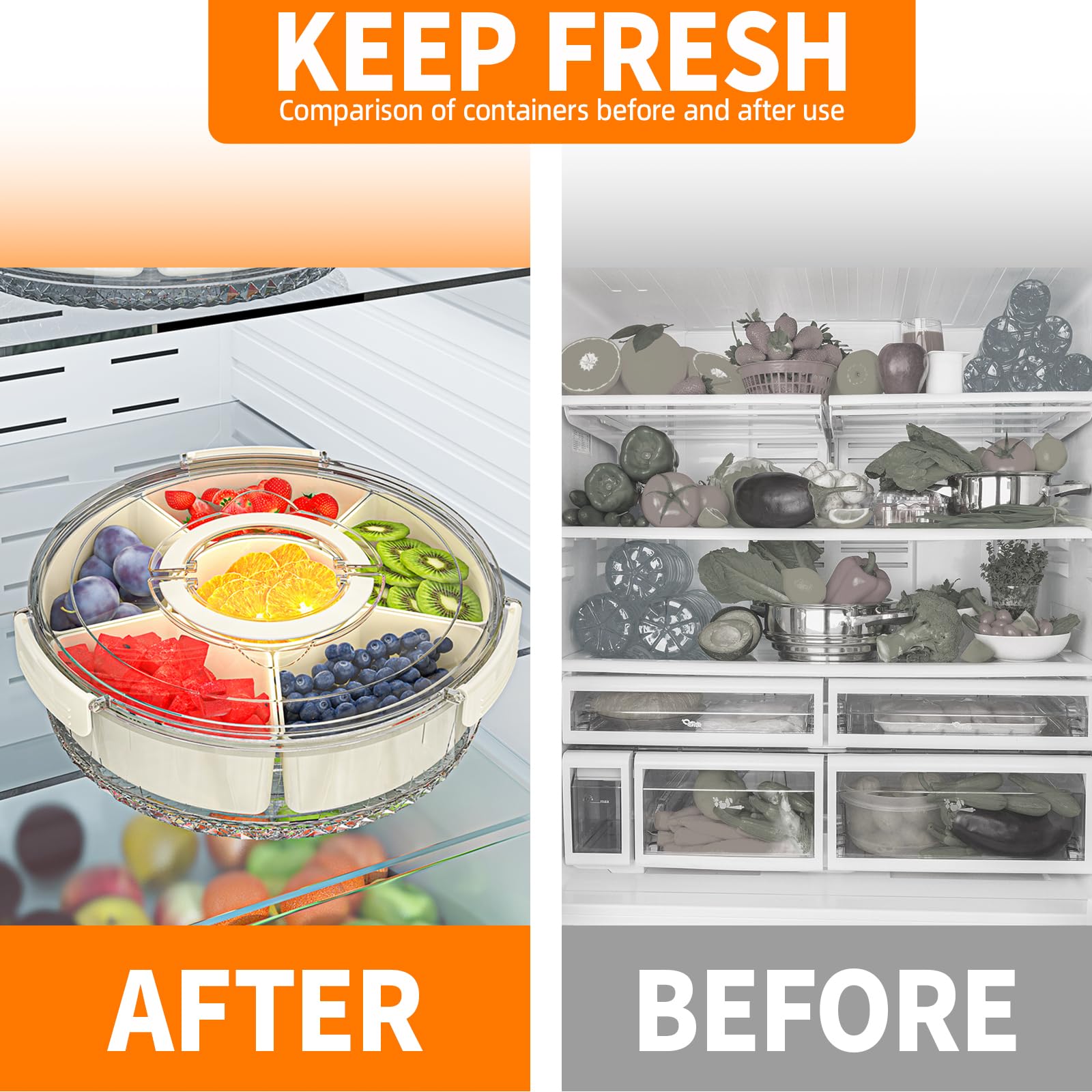 riyeloi snackle box six compartments keeps fruits, nuts, and candy organized